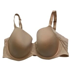 Paramour Marvelous Side Smoother T-Shirt Bra Tan Nude 40D 245033 Underwire Full